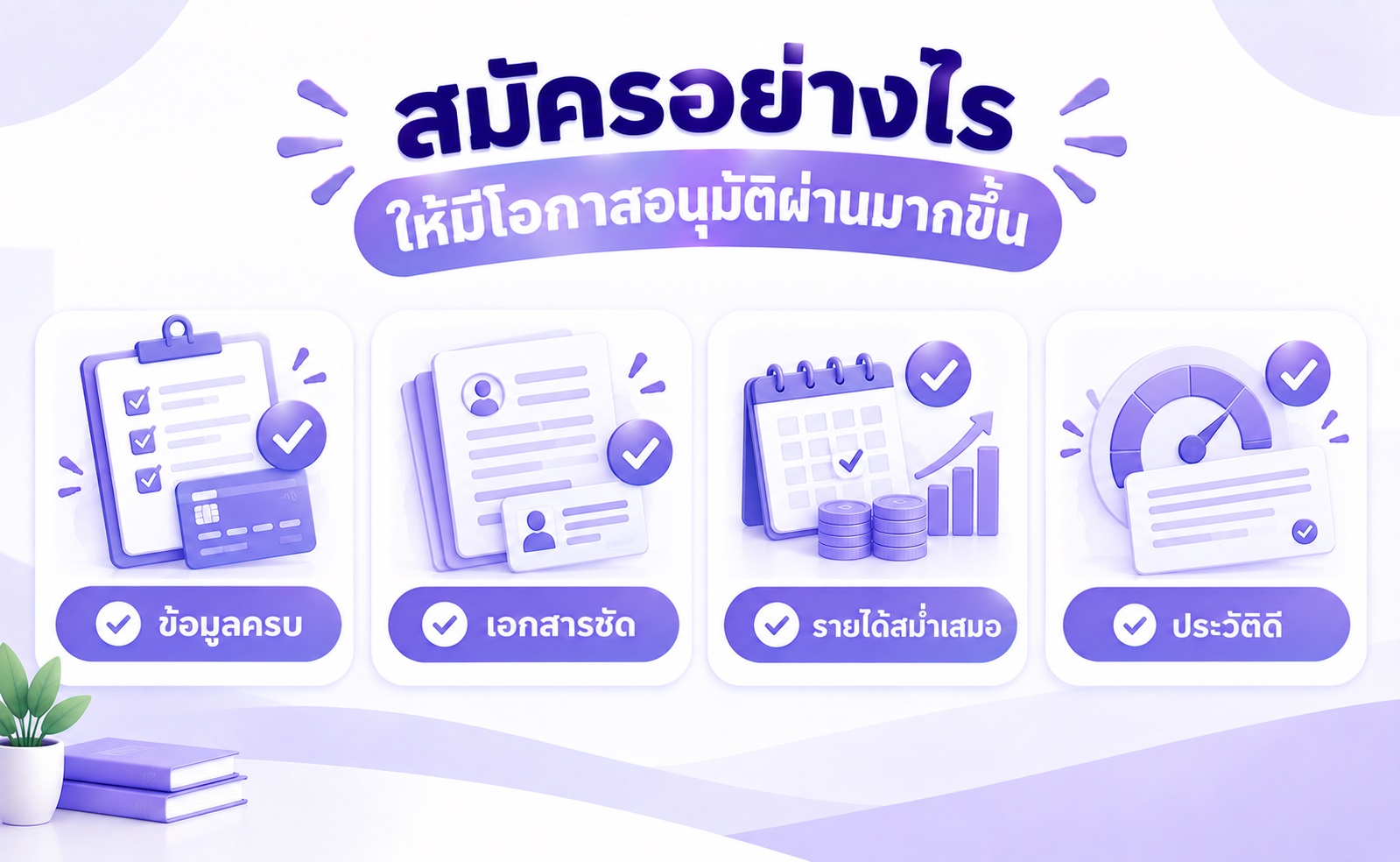 ปัจจัยที่ช่วยเพิ่มโอกาสได้รับการอนุมัติบัตรกดเงินสด