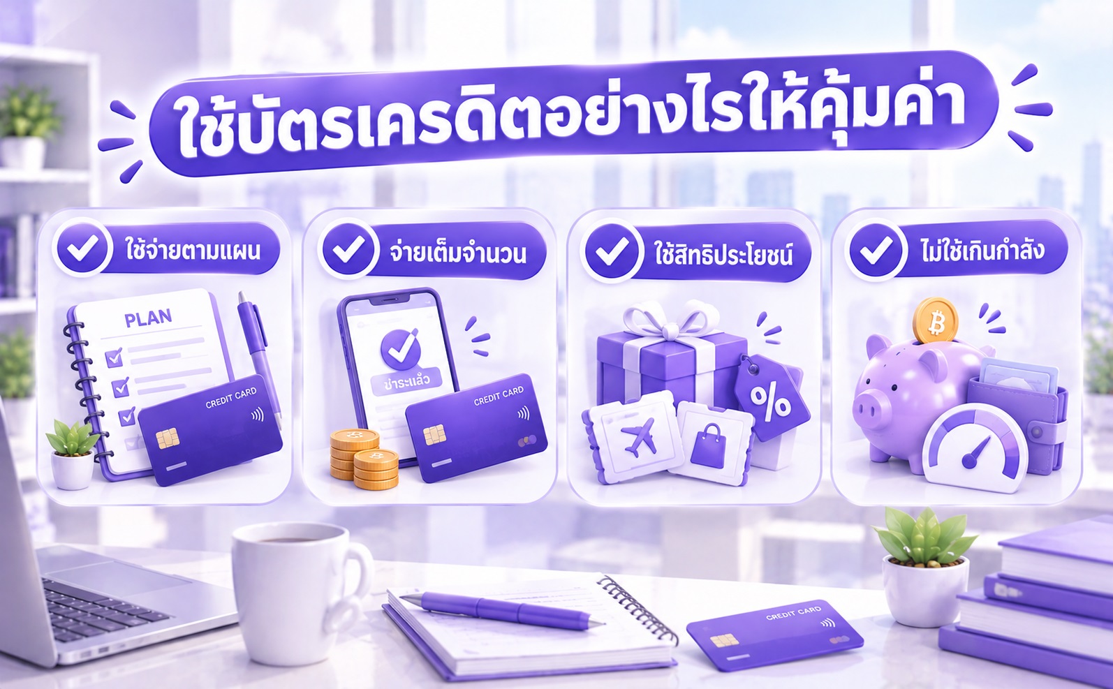 เช็กลิสต์การใช้บัตรเครดิตอย่างคุ้มค่าและมีวินัยทางการเงิน