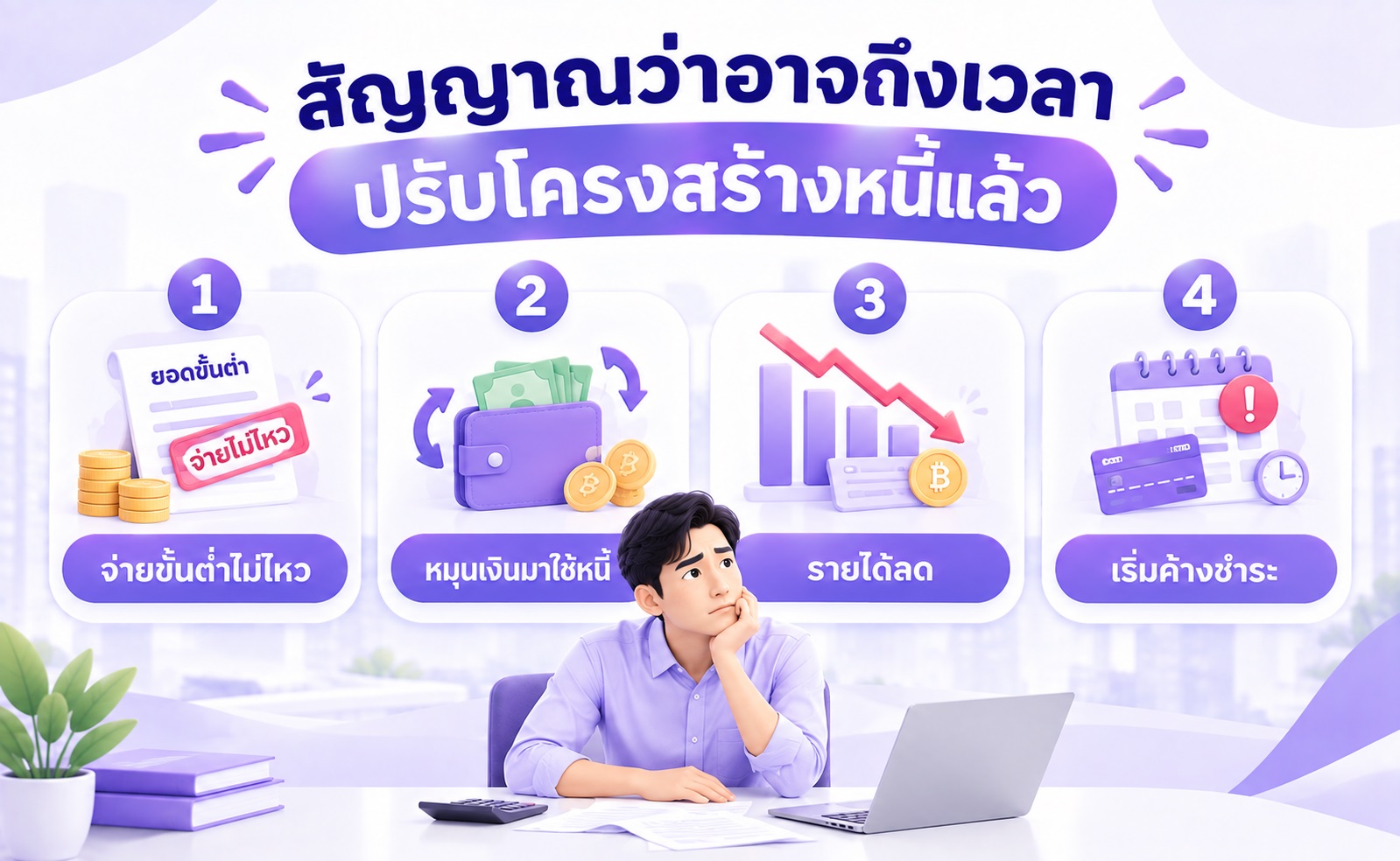 สัญญาณเตือนว่าภาระหนี้เริ่มเกินความสามารถในการชำระ