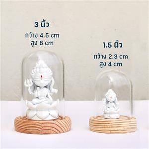พระศิวะ พร้อมที่ครอบแก้วขนาด 1.5 นิ้ว