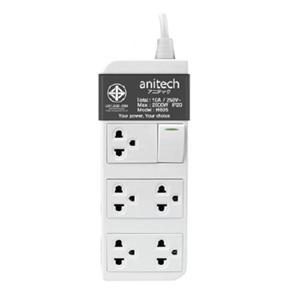 Anitech Power strip Model H605-BL (Grey)