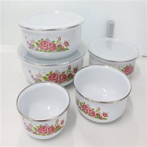 Enamel bowl 5piece / set