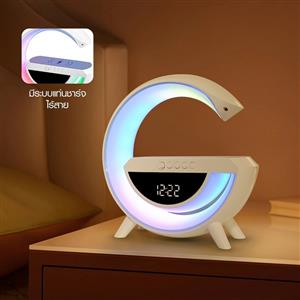 ลำโพงบลูทูธ 2 in 1 ชาร์จแบตไร้สาย มีไฟ LED